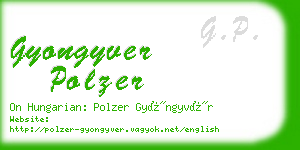 gyongyver polzer business card